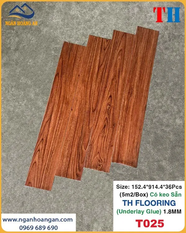 Sàn Nhựa Giả Gỗ Tự Dán THFLoor TH025 Dày 1.8mm